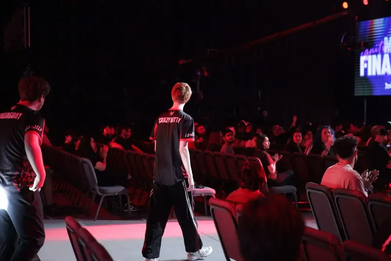 RAD walkout in front of the live LAN crowd