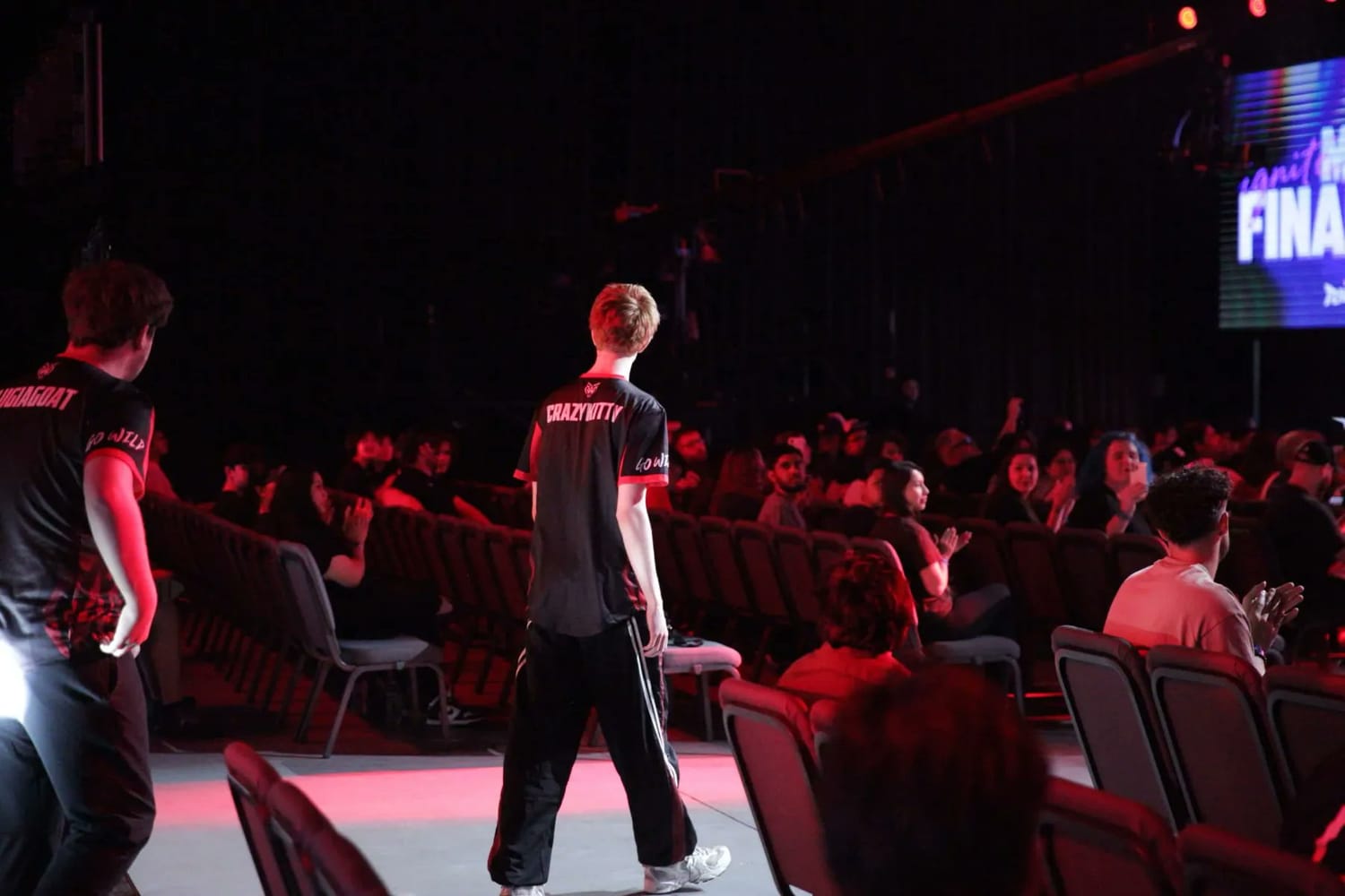 RAD walkout in front of the live LAN crowd